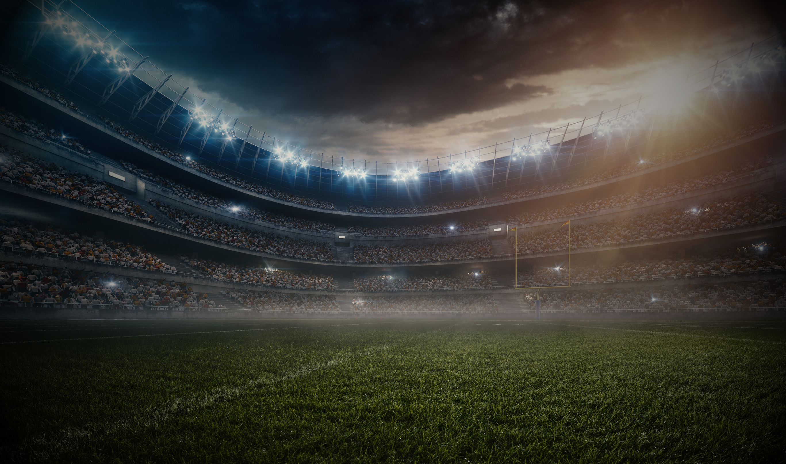 Dramatic american football stadium