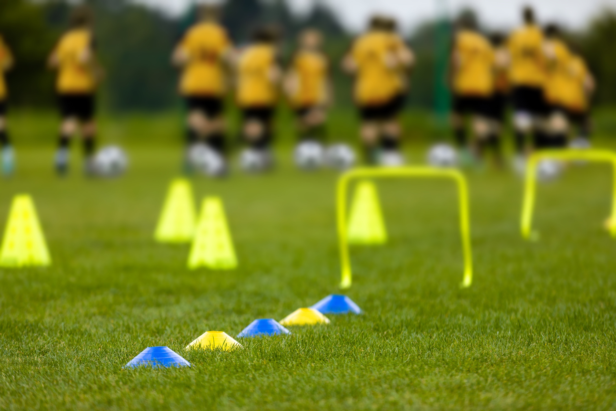 Players at Football Training Session